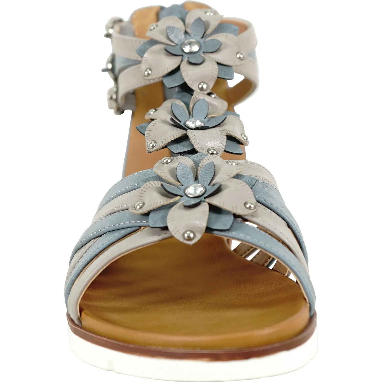 KOZI Women Sandal LILA Comfort Flat Sandal Blue