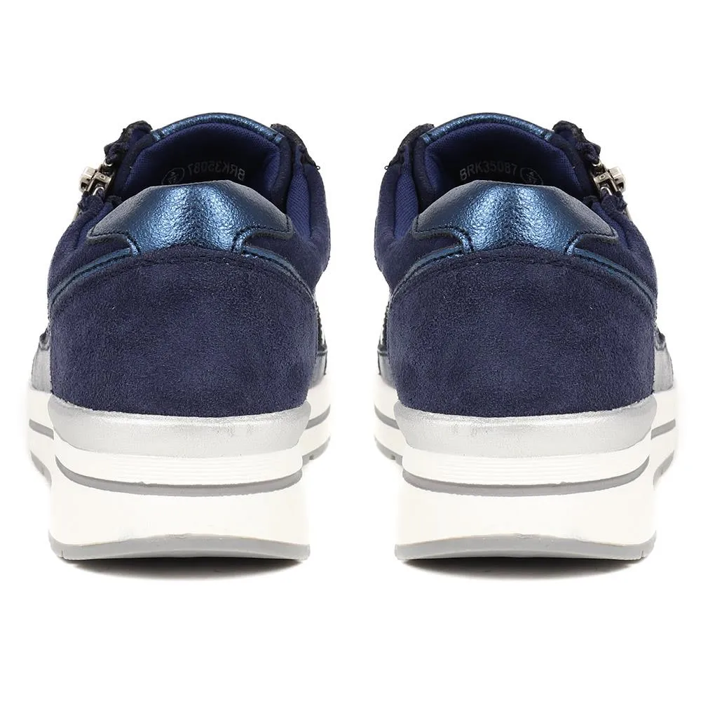 Lace-Up Leather Trainers - BRK35087 / 322 550