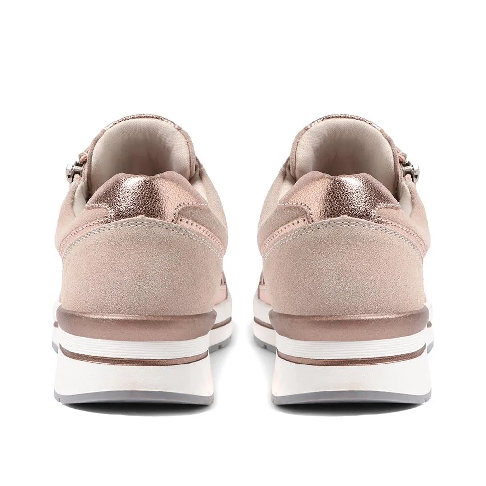 Lace-Up Leather Trainers - BRK35087 / 322 550