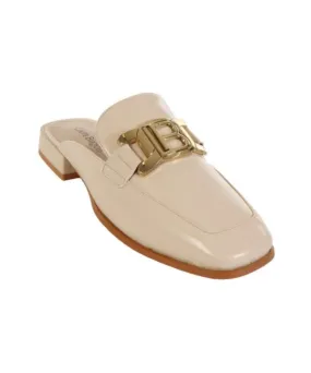 LAURA BIAGIOTTI GOLD BUCKLE MULES