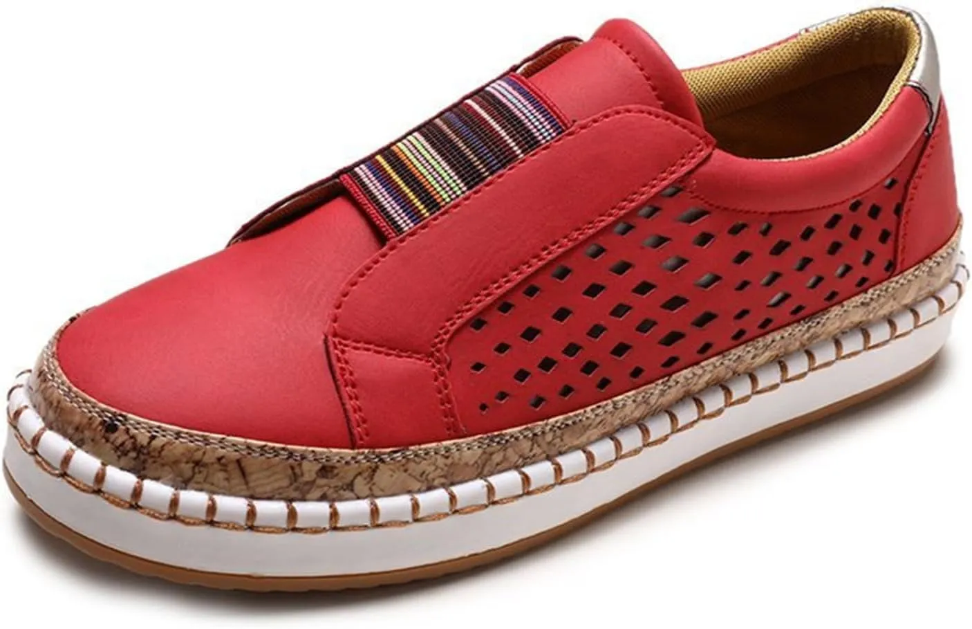 Lausiuoe Shoes For Women Dressy Flats Canvas Loafers Slip on Low Top Non Slip Fashion Casual Classic Soft Walking Sneakers