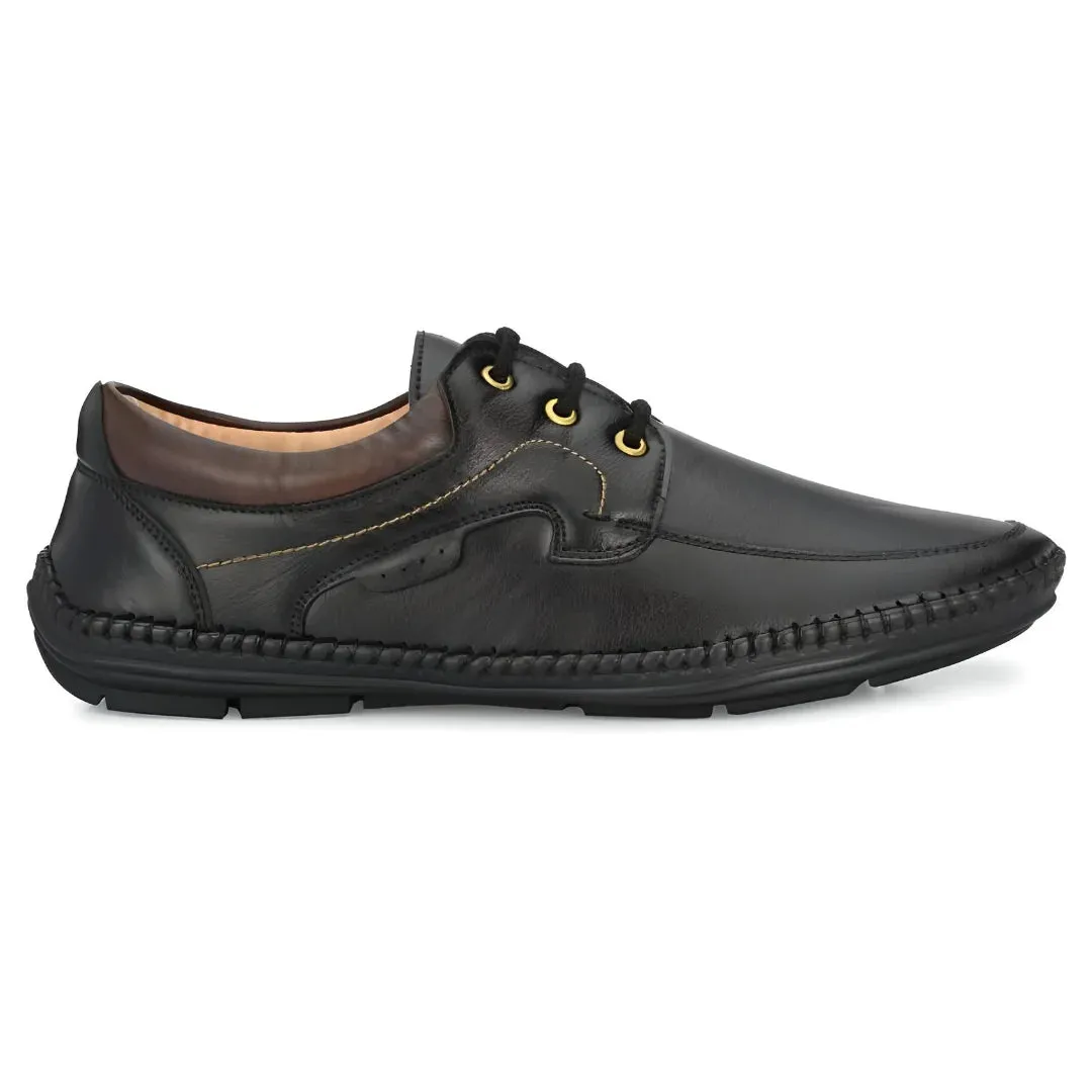 Loafers for Men, Rising Wolf Daily Wear Mens Loafers Black Color