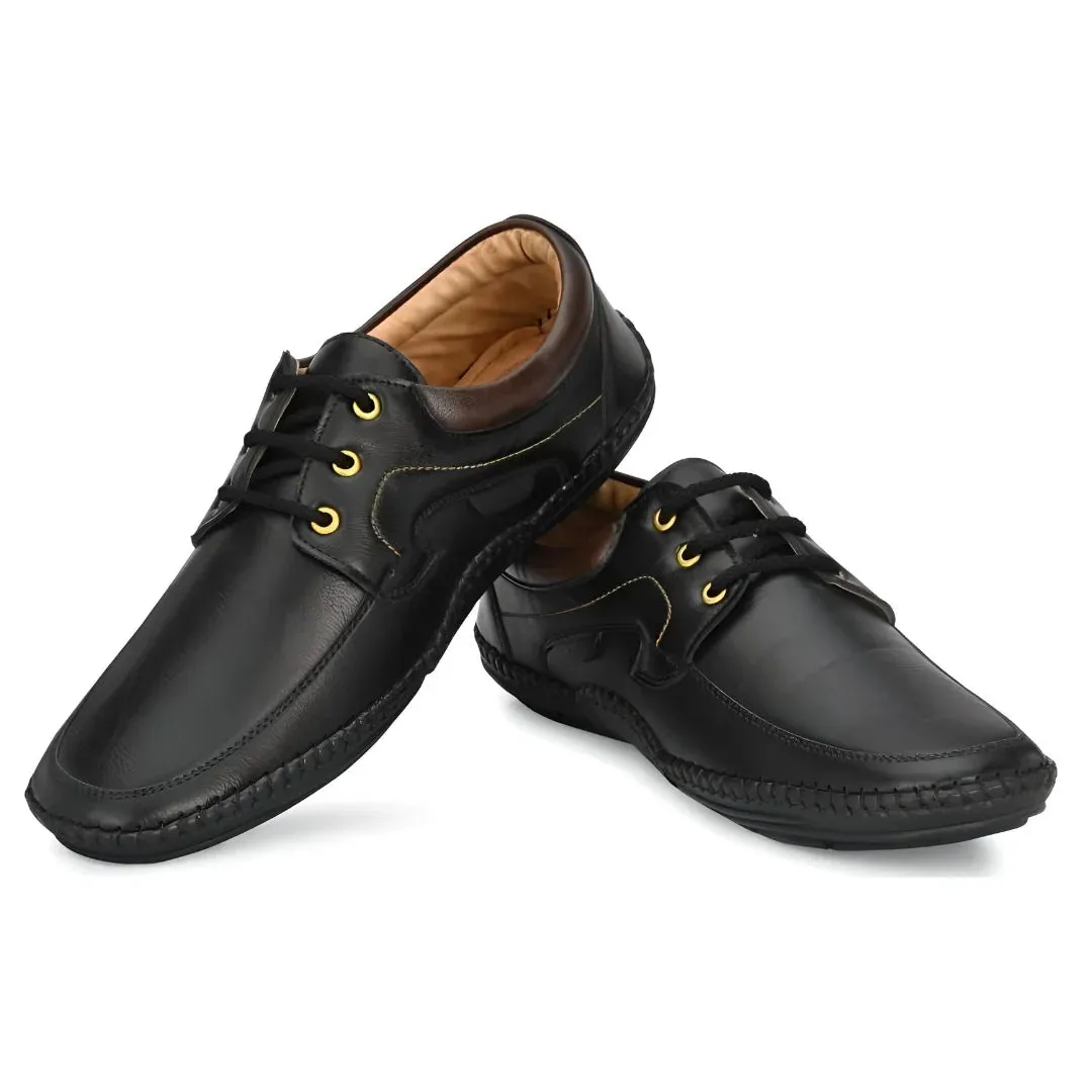 Loafers for Men, Rising Wolf Daily Wear Mens Loafers Black Color