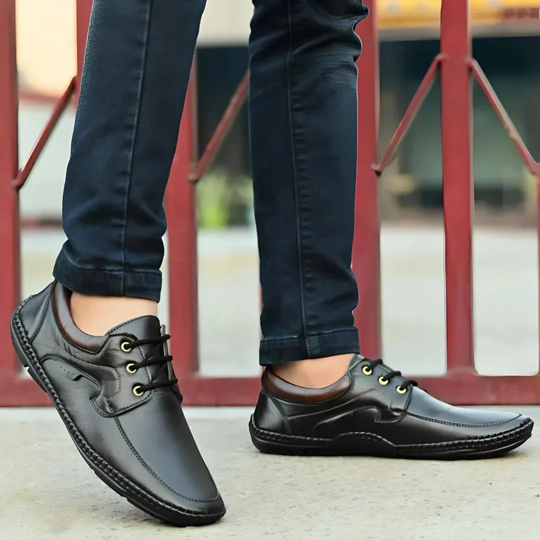 Loafers for Men, Rising Wolf Daily Wear Mens Loafers Black Color