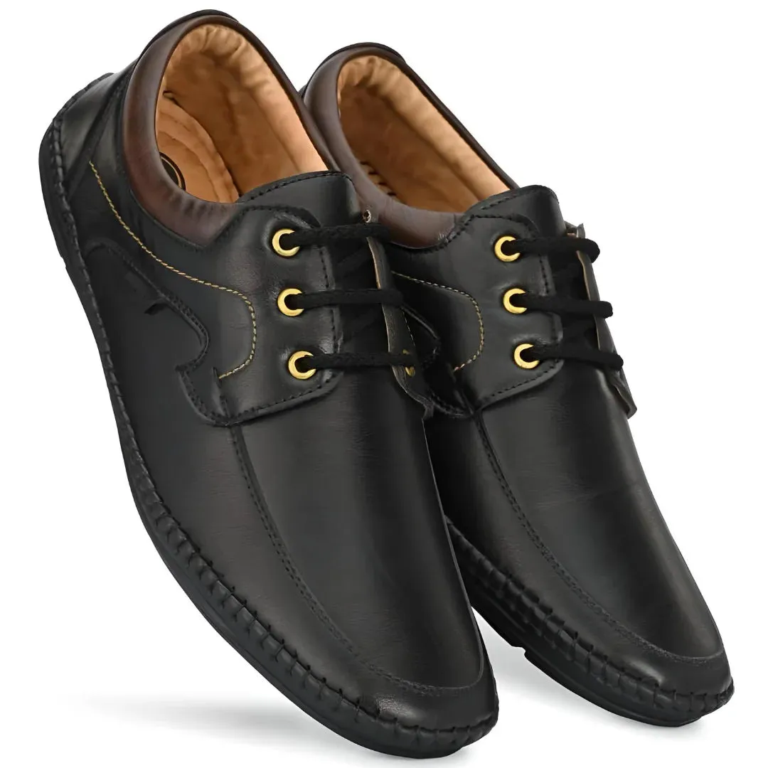 Loafers for Men, Rising Wolf Daily Wear Mens Loafers Black Color