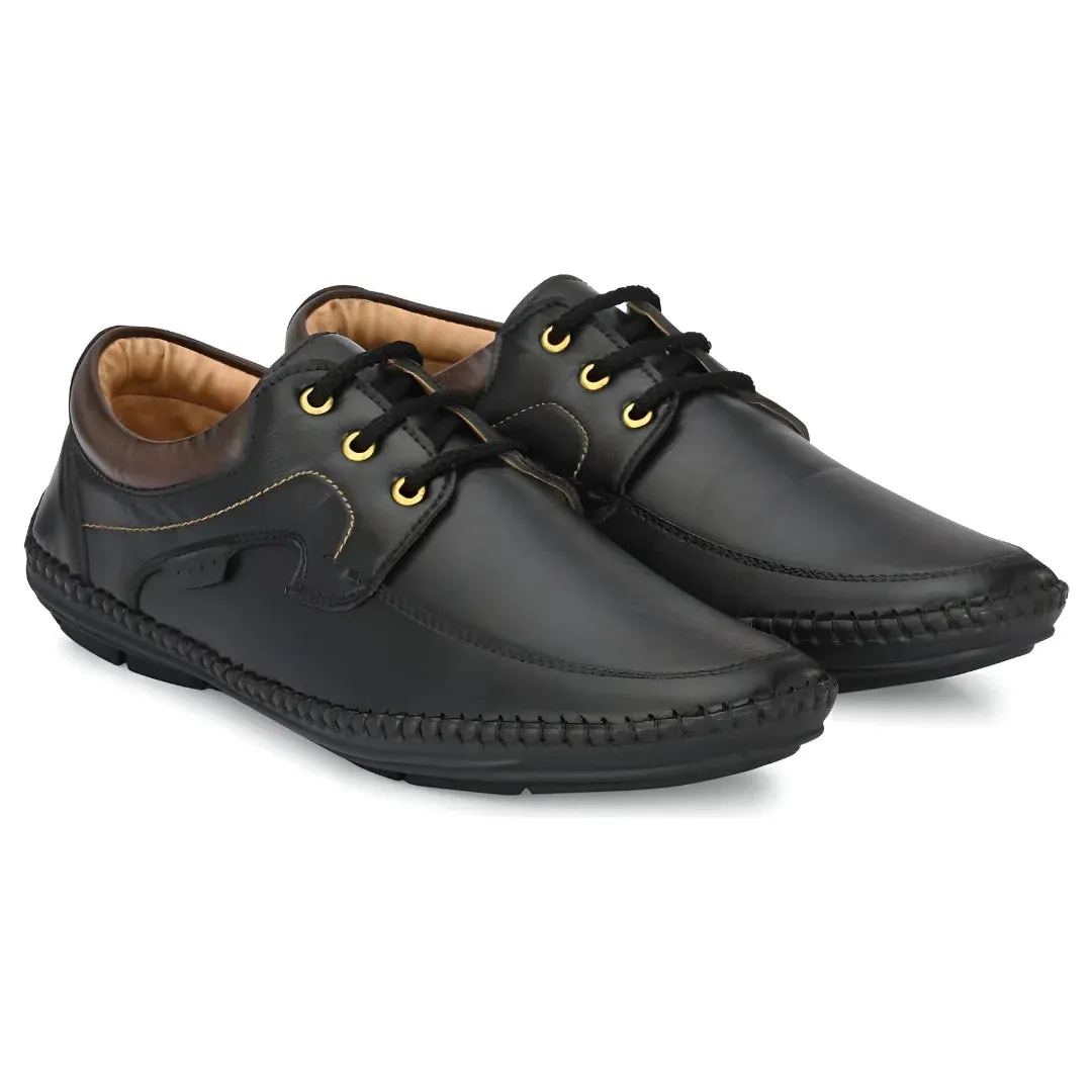 Loafers for Men, Rising Wolf Daily Wear Mens Loafers Black Color
