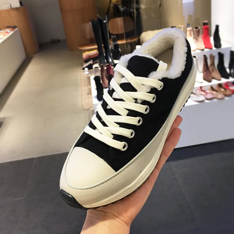 LUXE SEVEN DESIGN BORG TRAINERS IN ANIMAL PRINT