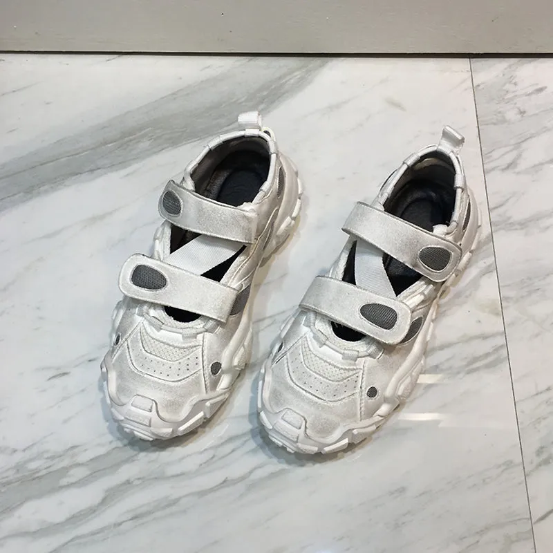 LUXE SEVEN DESIGN VINTAGE WHITE TRAINERS