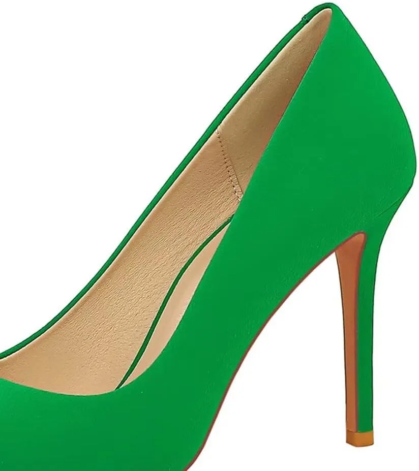 LUXINYU Women Fashion Pointed Toe Heels Elegant Stiletto Pu Leather Upper Ladies Pumps Party Dress Heels Work Office Shoes