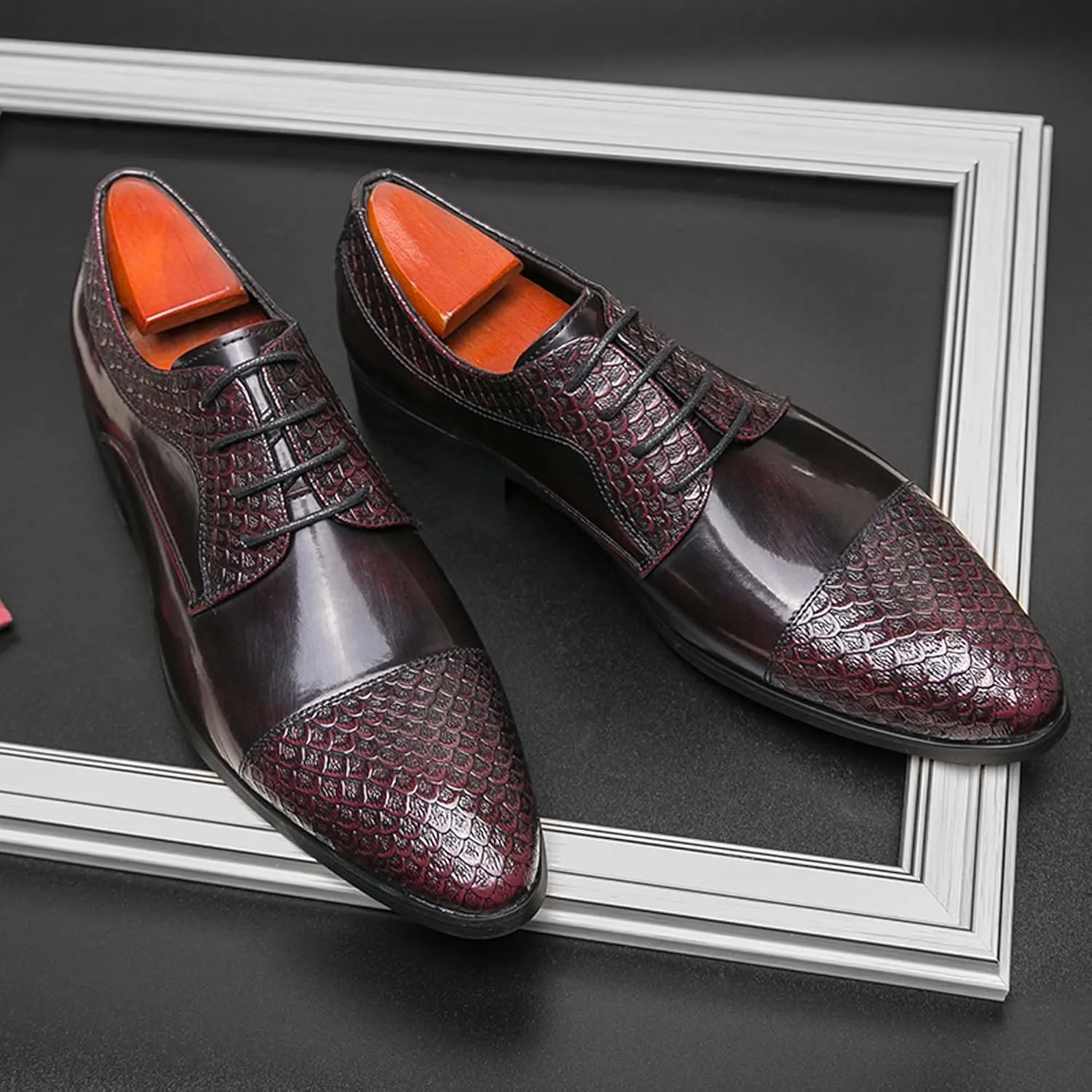 Men's Comfortable Flat Shoes Large Business Shoes Closed Toe Pointed Casual Comfortable Formal Dress Work Shoes