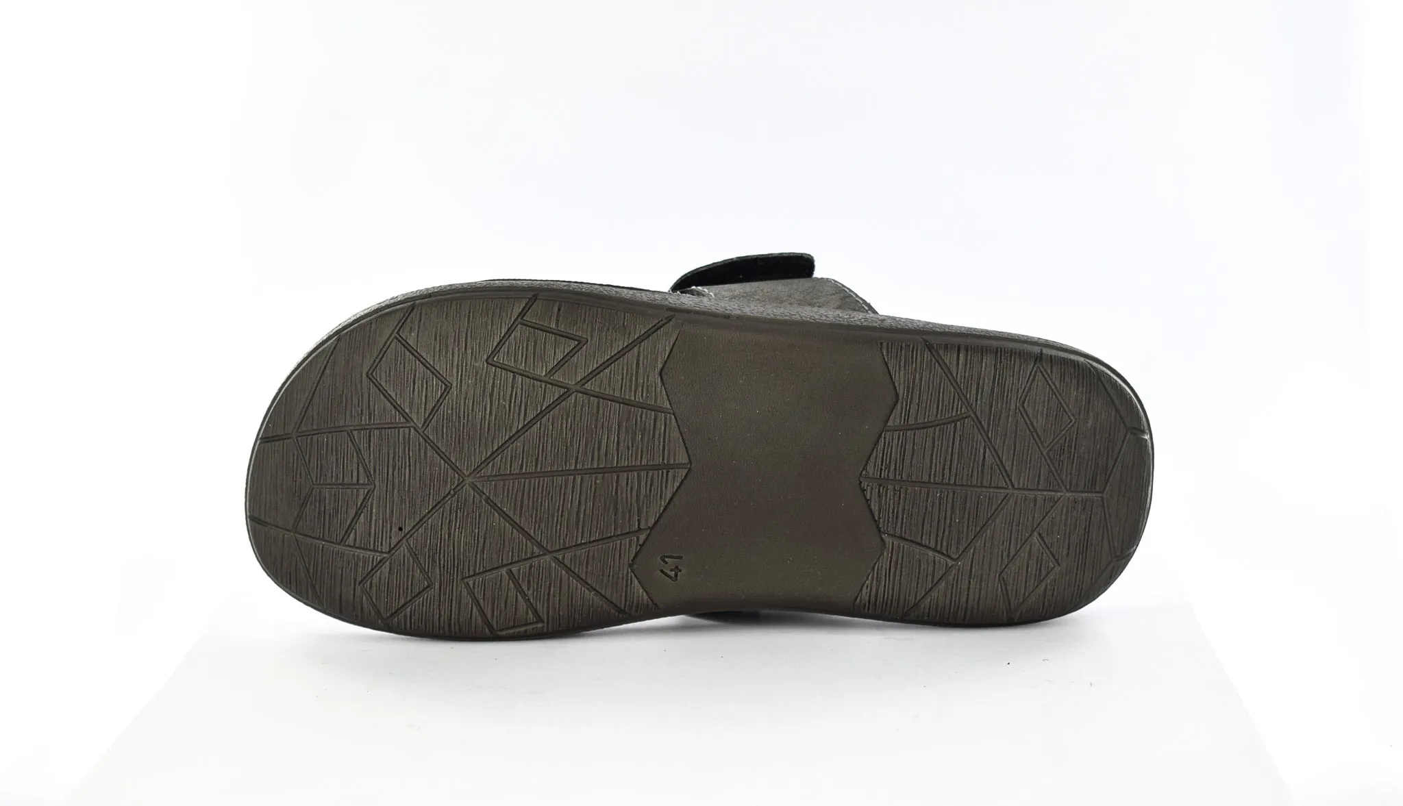 MENS GREY TOUCH FASTENING SUMMER SLIPPERS/SANDALS/MULE