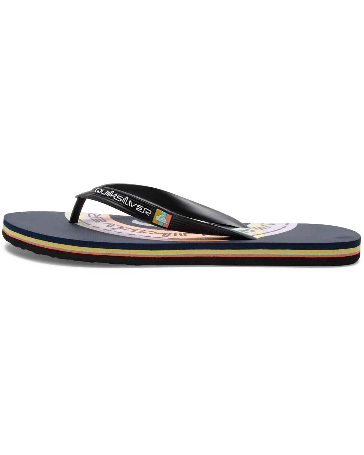 Molokai Art Flip Flops in Blue & Orange
