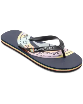 Molokai Art Flip Flops in Blue & Orange