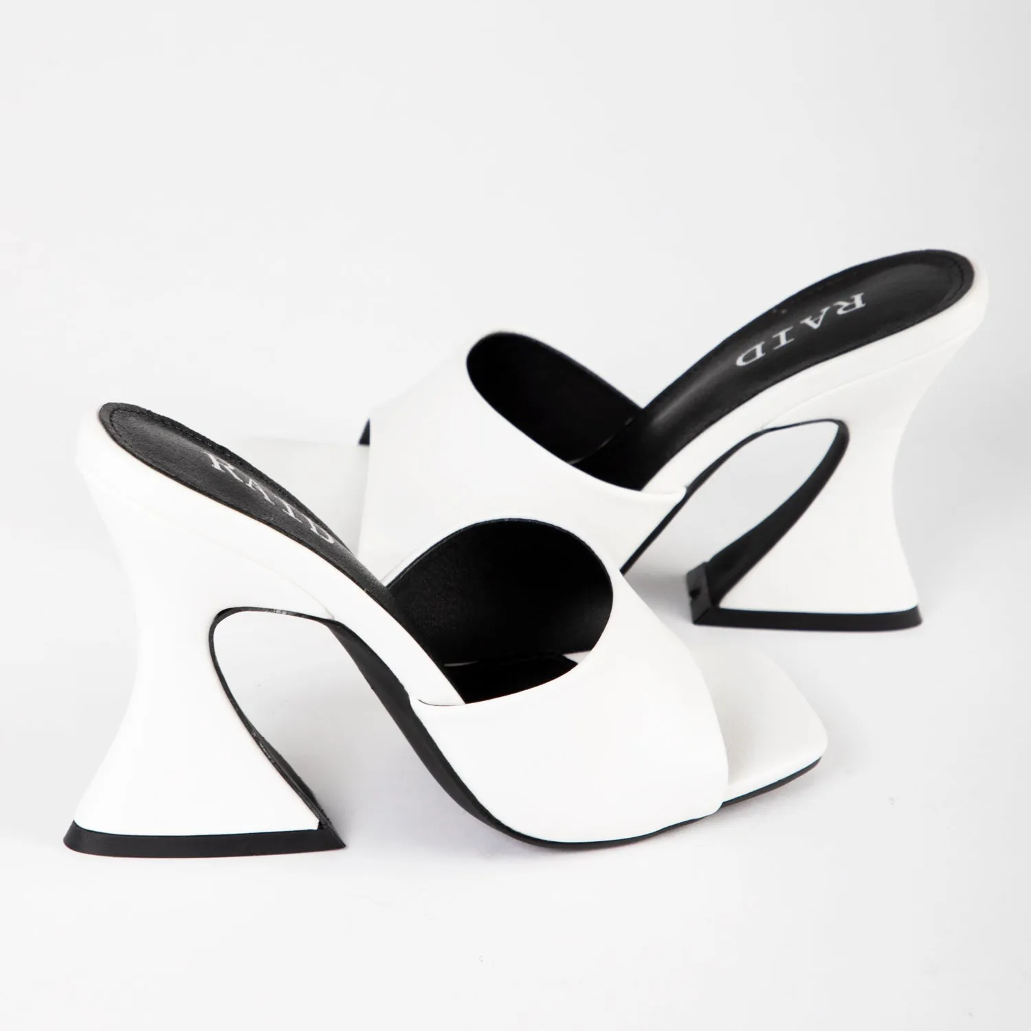 RAID Amantha Heeled Mule in White