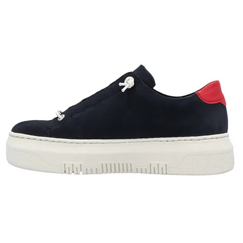Rieker Ladies Platform Trainers -  M1911-14 - Navy