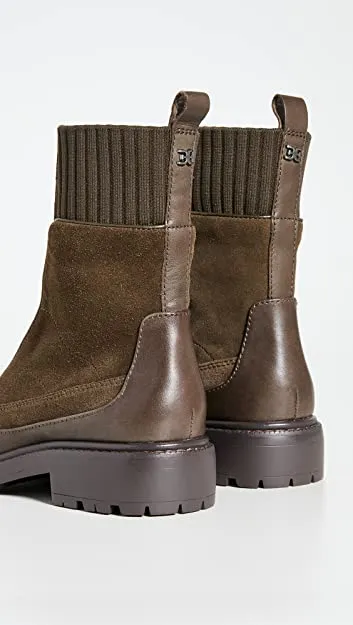 Sam Edelman Leone Alpine Green Front Zipper Round Toe Chelsea Ankle Boots