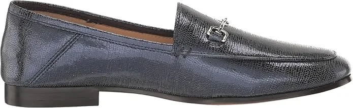Sam Edelman Loraine Metallic Denim Almond Toe Slip On Classic Vamp Loafers