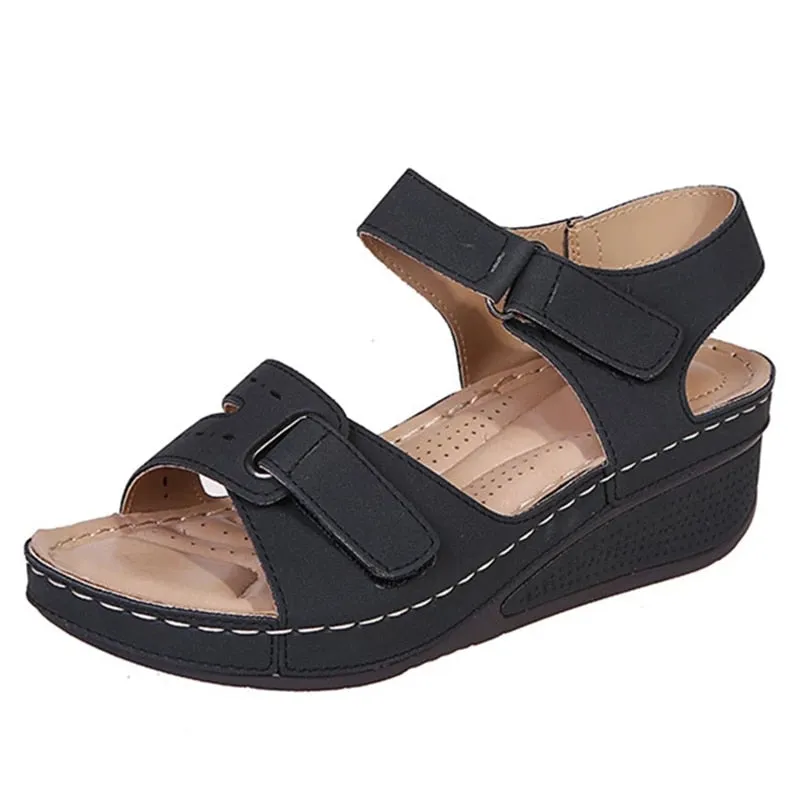 Sandals Women Summer  Heels Sandals Summer Wedges Shoes For Women Platform Sandalias Mujer Elegant Medium Heel Shoes Women