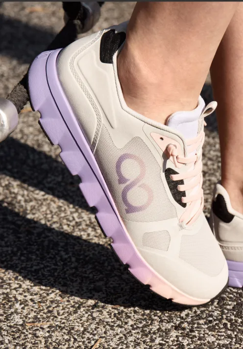 TENHAAG Grey Lilac Slip on Trainer