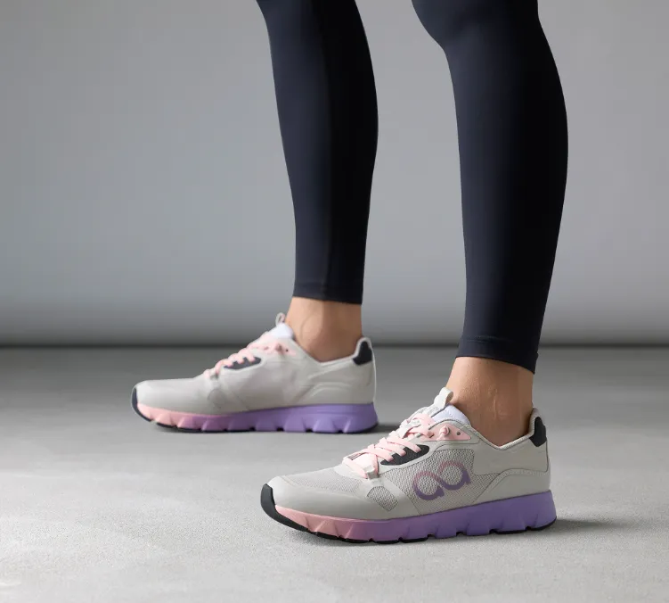 TENHAAG Grey Lilac Slip on Trainer