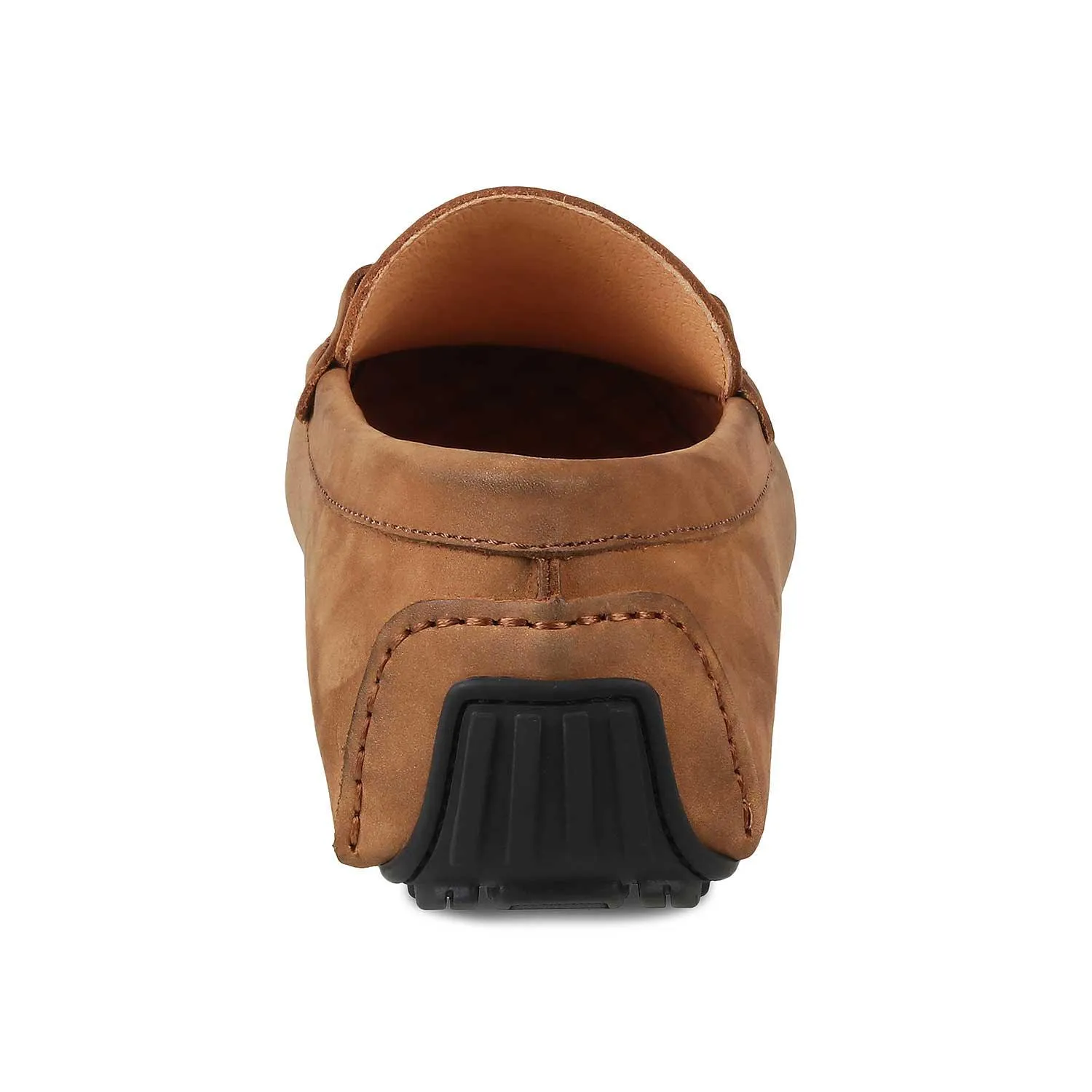 The Monize Tan Men's Leather Driving Loafers Tresmode