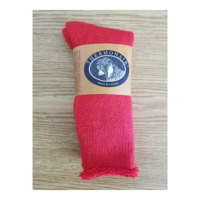 Thermohair Women's Socks Crew Red Small