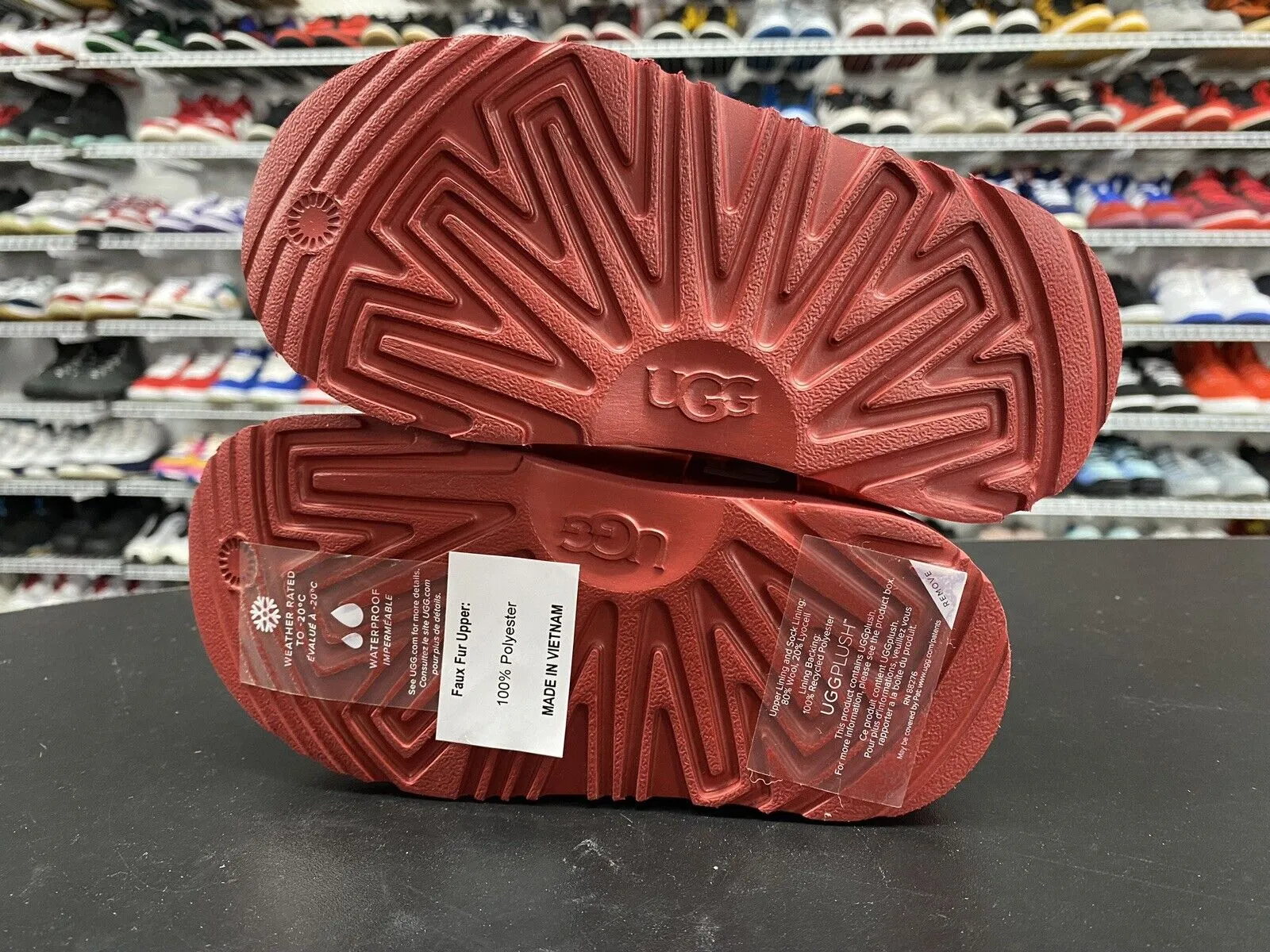 UGG Kids Classic Clear Mini II Red Boot New with Box 1112386K Size 10