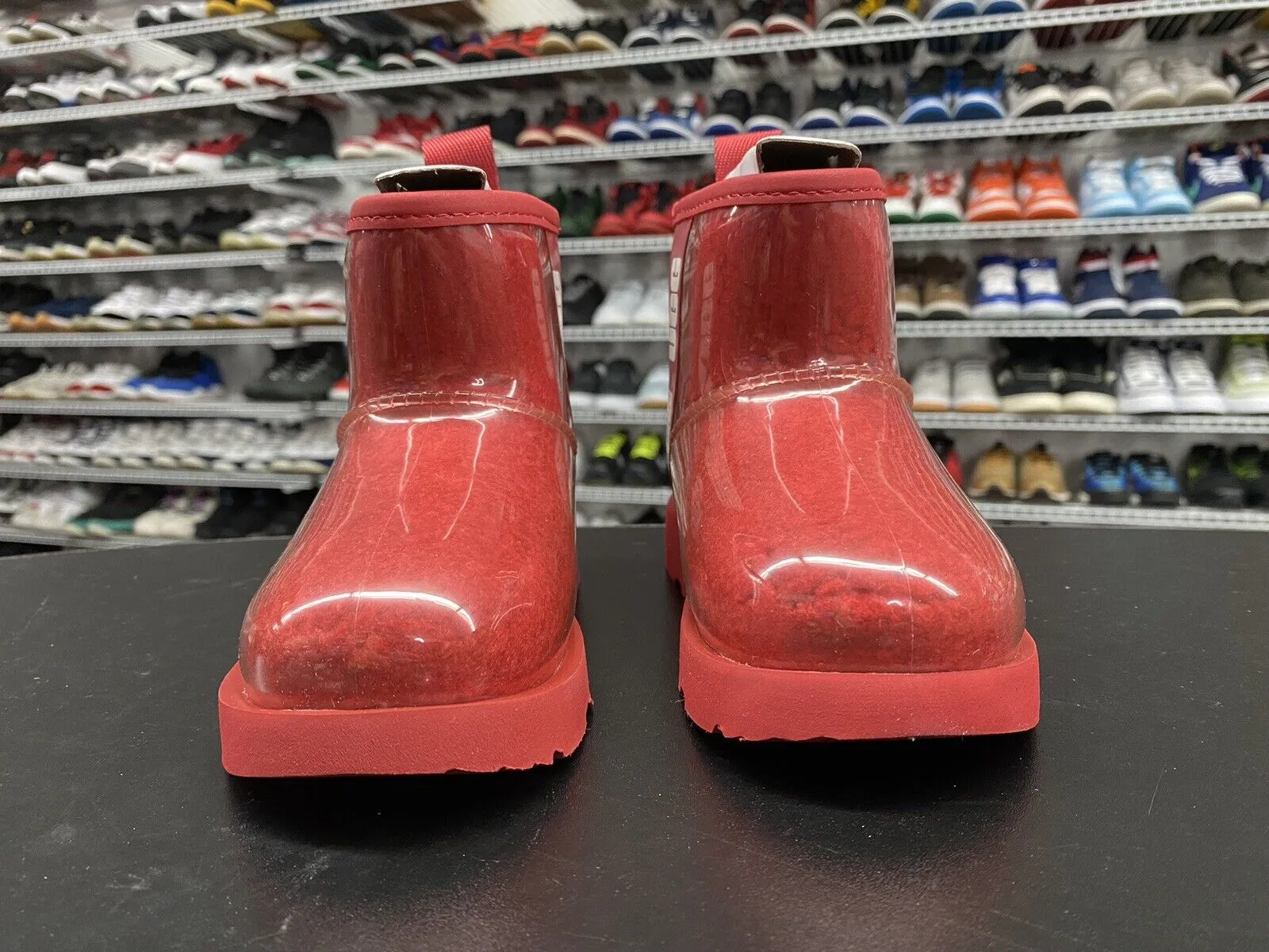 UGG Kids Classic Clear Mini II Red Boot New with Box 1112386K Size 10