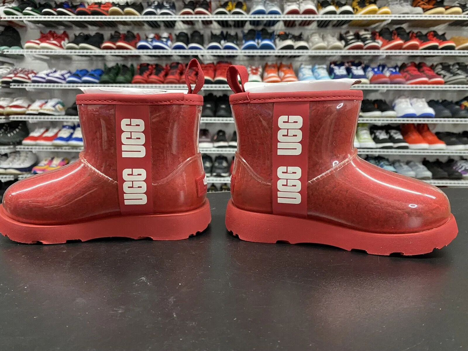 UGG Kids Classic Clear Mini II Red Boot New with Box 1112386K Size 10