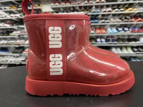 UGG Kids Classic Clear Mini II Red Boot New with Box 1112386K Size 10
