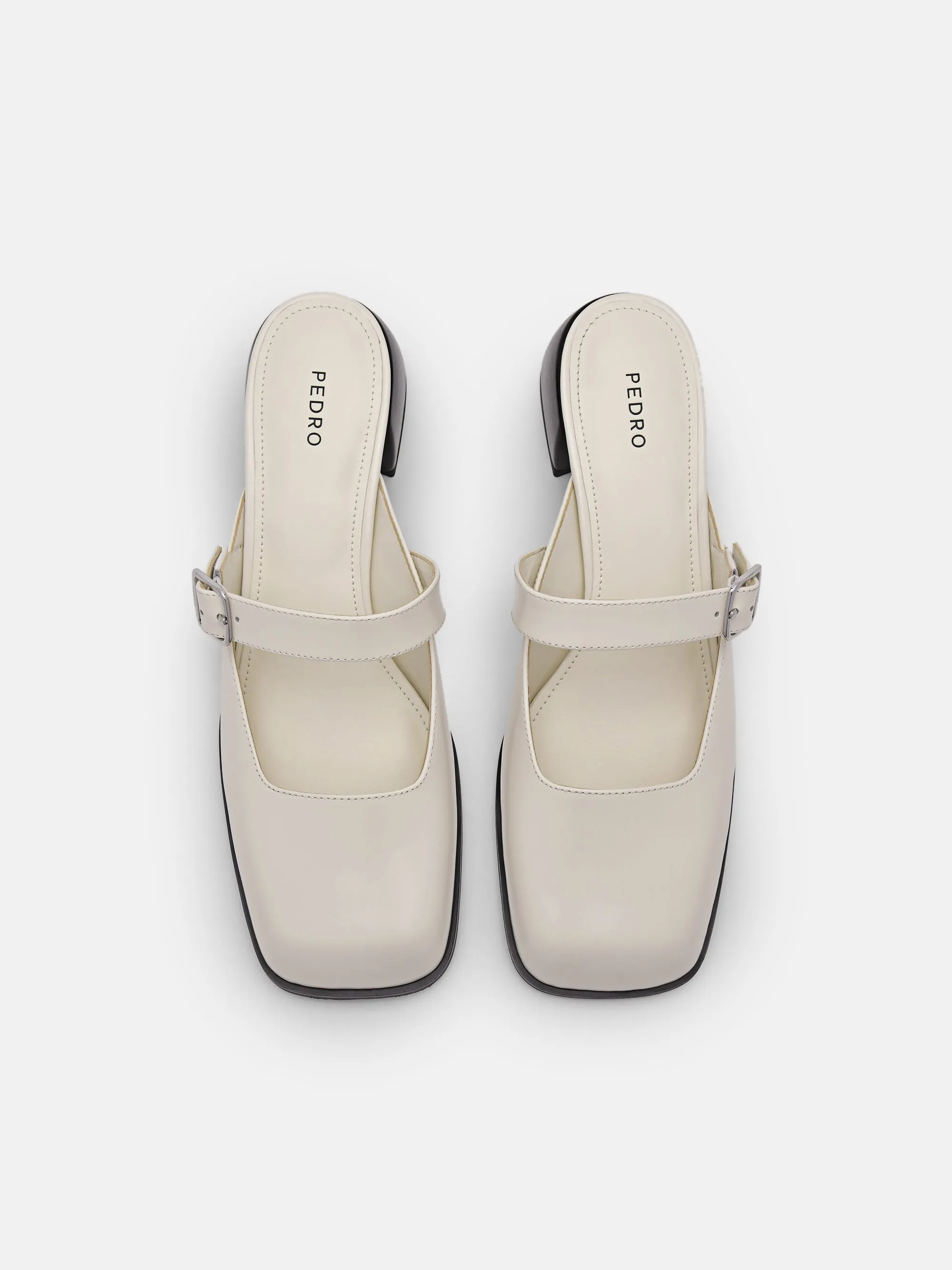 Varsha Leather Heel Mules