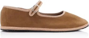 Velvet Ballet Flats for Women with Buckle Strap Comfortable Suede Closed Toe Slip On Mary Jane Flats Casual Comfortable Ballerina Shoes