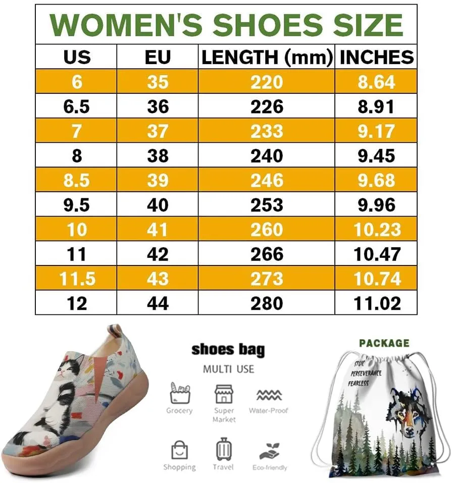 Women's Art Travel Shoes Slip-on Casual and Comfortable Loafers Light and Comfortable Fashionable Sneakers