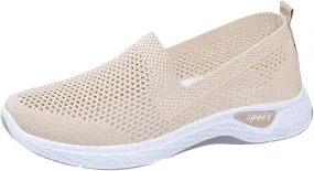 Women's Breathable Mesh Orthopedic Sneakers Comfortable Soft Sole Slip-on Loafers Tennis Shoes Casual Fashion Non-Slip Walking Shoes