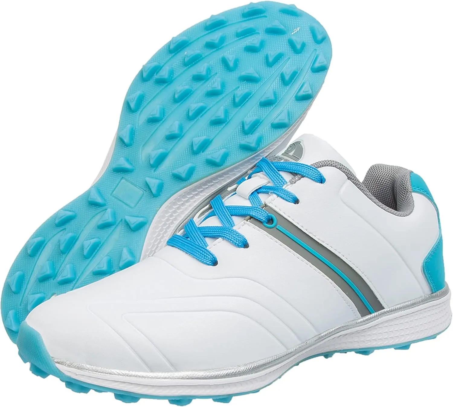 Women's Golf Shoes Spikeless Lace-Up Golf Trainers Waterproof Breathable Comfortable Lightweight