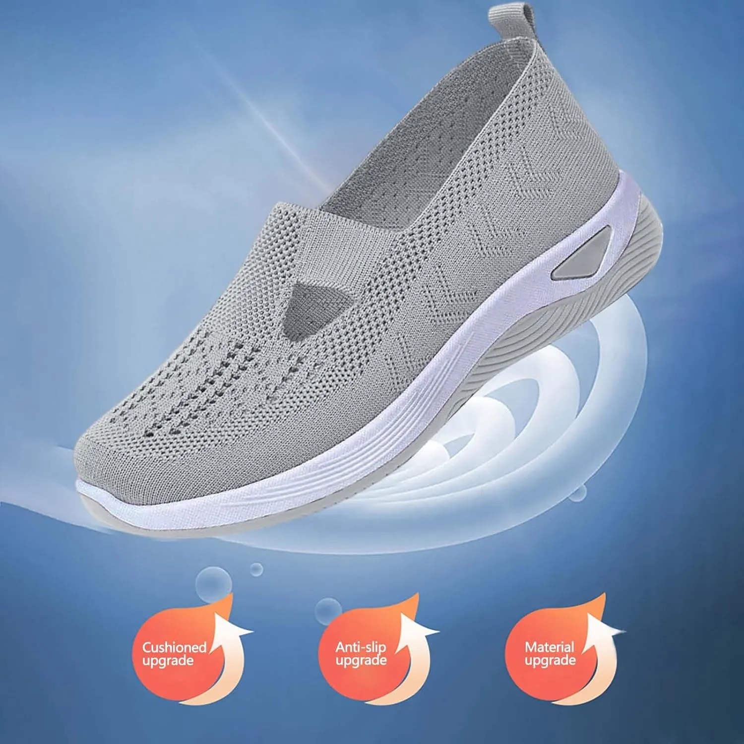 Women's Woven Orthopedic Breathable Soft Shoes Womens Running Shoes Wide Feet Casual Shoes White Platform Sneakers Slip On Tennis Shoe Loafers Dress Shoe