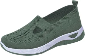 Women's Woven Orthopedic Breathable Soft Shoes Womens Tennis Shoes Sports Ladies Casual Shoes Wedge Sneakers Platform Tennis Shoe White Loafers